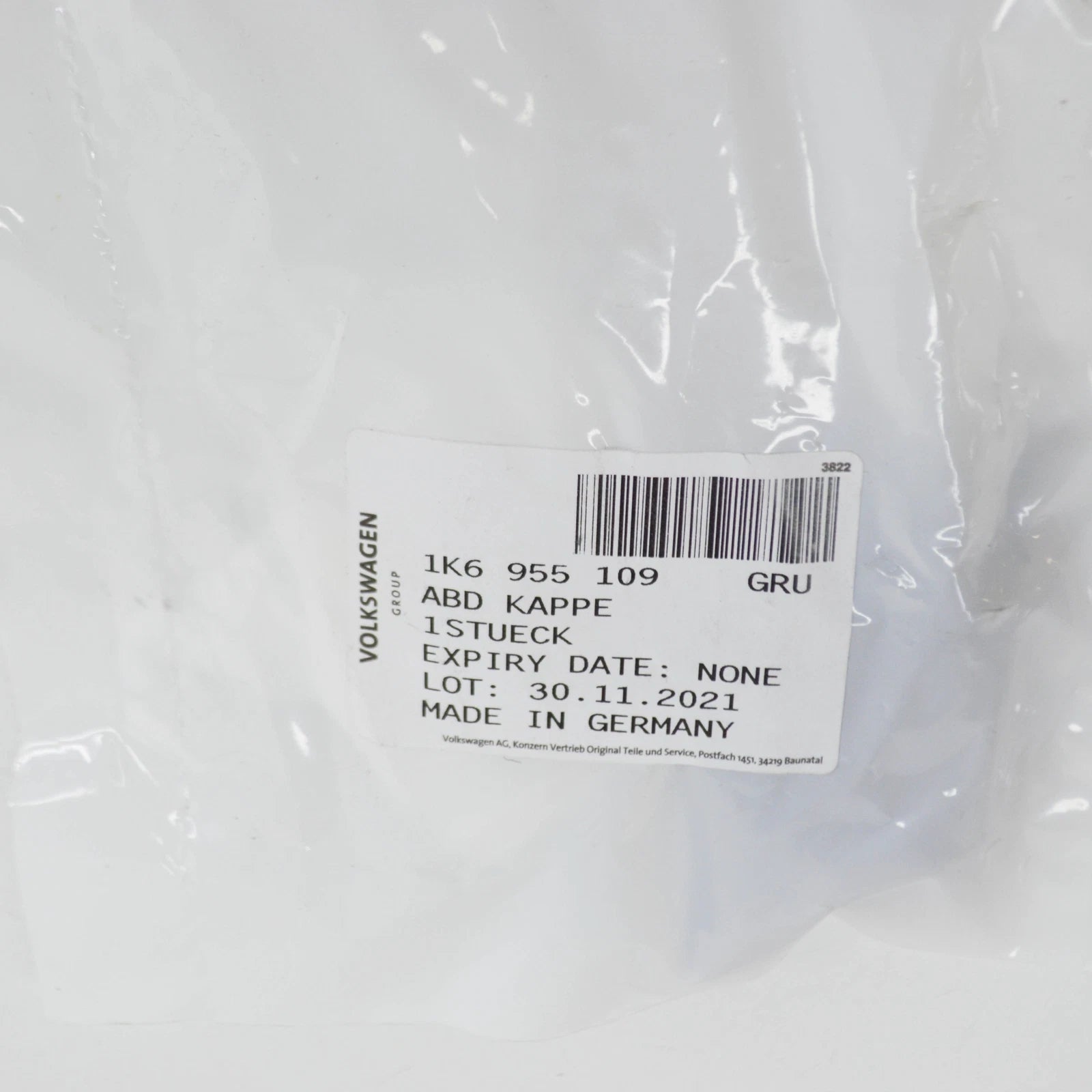 NEW VW GOLF V 1K1 LEFT SIDE HEADLAMP WASHER COVER CAP 1K6955109GRU ORIGINAL