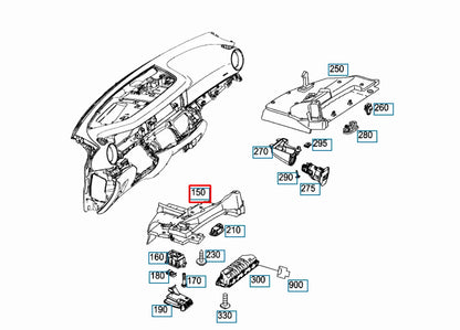 NEW MERCEDES-BENZ E W213 DASH PANEL TRIM LOWER A21368029069051 ORIGINAL