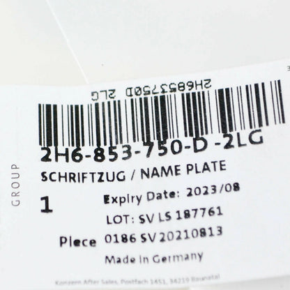 NEW VW AMAROK 4MOTION REAR DECO INSCRIPTION LABEL 2H6853750D2LG