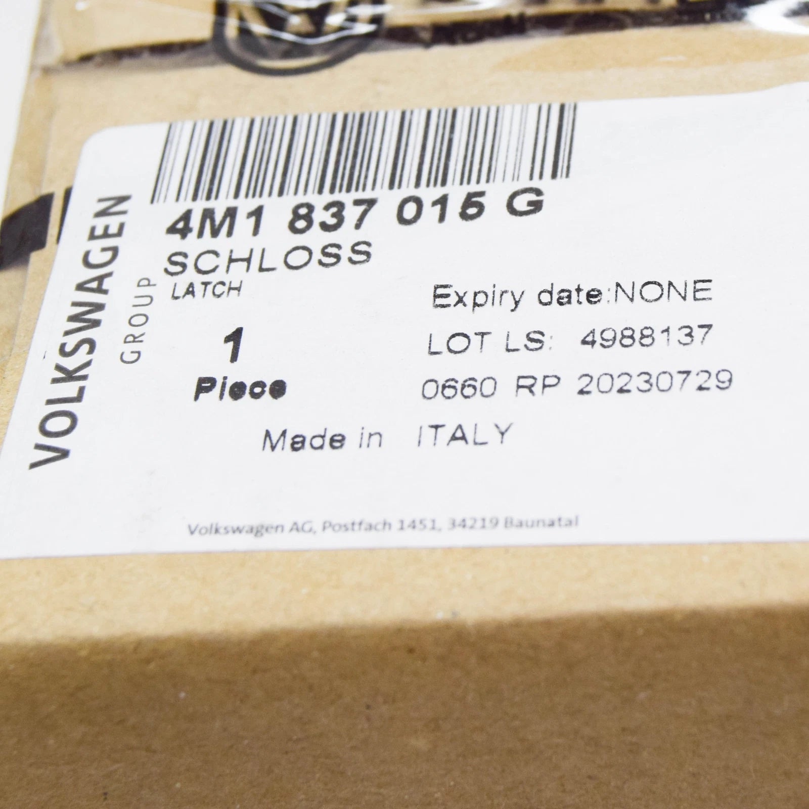 NEW AUDI Q7 4M FRONT LEFT DOOR LOCK LHD 4M1837015G ORIGINAL