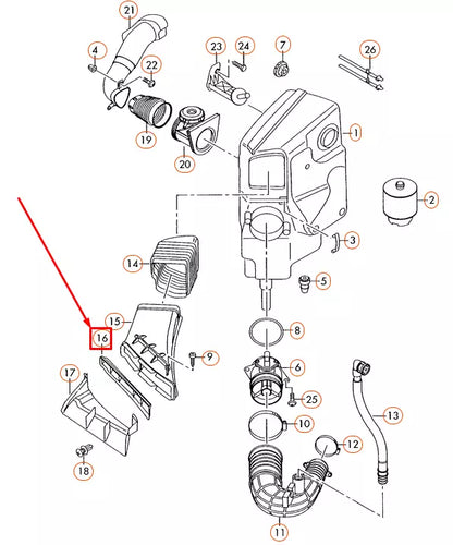NEW AUDI A6 4F C6 FRONT AIR INTAKE LINE STRAINER 4F0129054A ORIGINAL