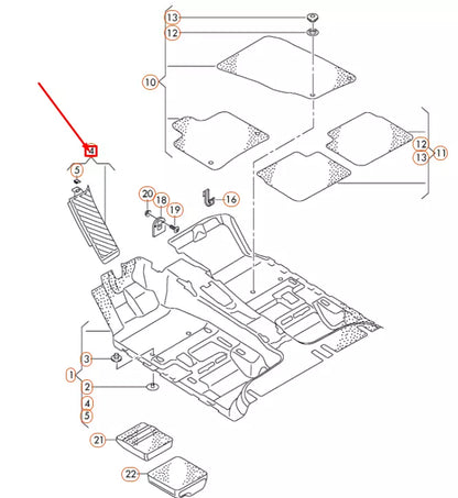 NEW AUDI A6 C7 FOOTREST COVER LHD 4G1864777A3Q7 ORIGINAL