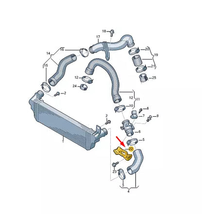 NEW VW TRANSPORTER VI T6 INTERCOOLER HOSE BRACKET 7E0145962