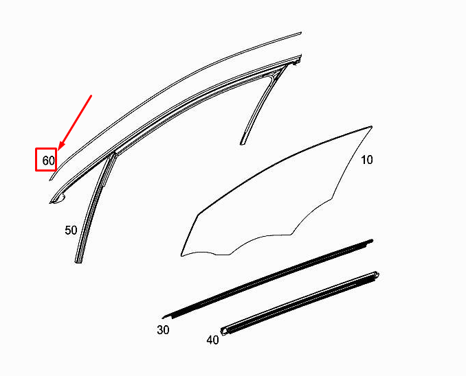 new mercedes-benz a w177 front left door trim strip a1777254700 original