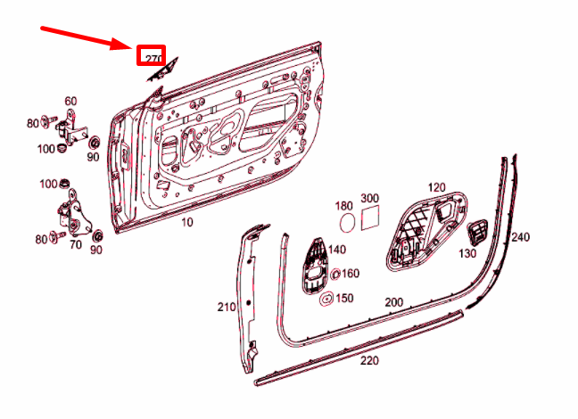 NEW MB S C217 FRONT LEFT DOOR MIRROR TRIANGLE COVER MOLDING A2177200148 ORIGINAL
