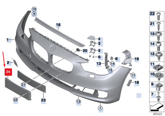 new bmw 5 gran turismo f07 front bumper number plate holder 51137331693 original