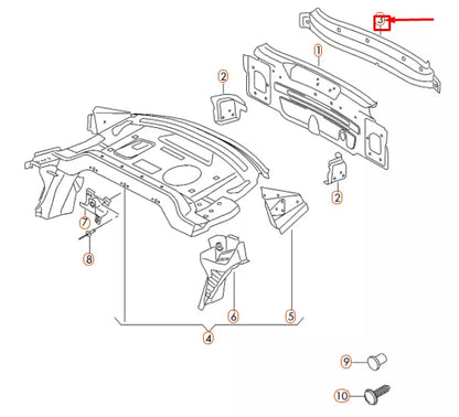 NEW AUDI A6 C7 REAR CROSS PANEL 4G5813307 ORIGINAL