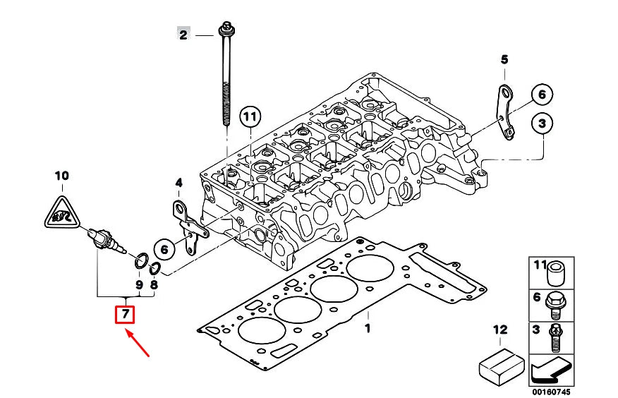 NEW BMW 1 E81 TEMPERATURE SENSOR 13627797957 ORIGINAL