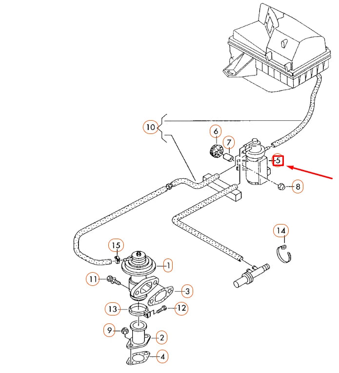 NEW VOLKSWAGEN POLO 9N EGR VALVE PRESSURE CONVERTER 1K0906627D ORIGINAL