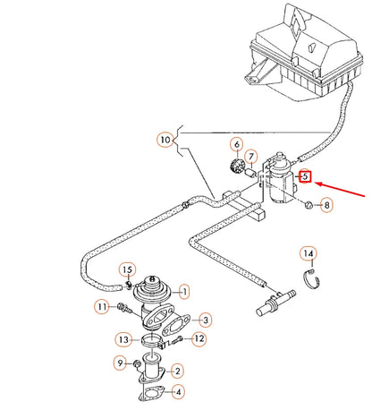 NEW VOLKSWAGEN POLO 9N EGR VALVE PRESSURE CONVERTER 1K0906627D ORIGINAL