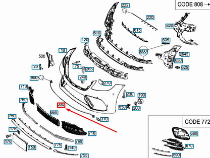 NEW MB S W222 FRONT PEDESTRIAN PROTECTION PRESSURE SENSOR A2229058204