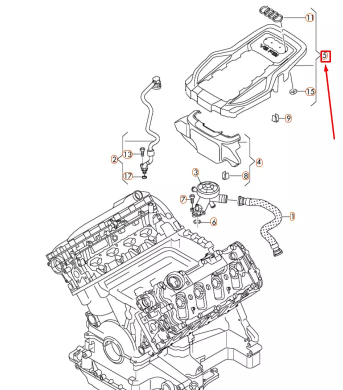 NEW AUDI A8 D4 ENGINE INTAKE MANIFOLD COVER 079103925P