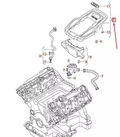 NEW AUDI A8 D4 ENGINE INTAKE MANIFOLD COVER 079103925P