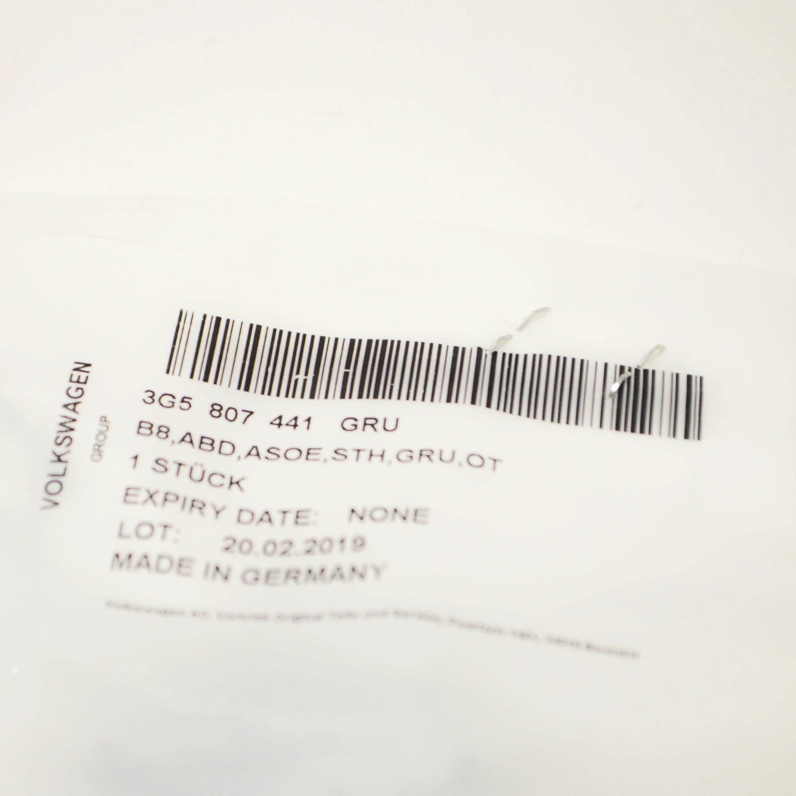 NEW VW PASSAT B8 REAR BUMPER TOW HOOK EYE CAP COVER 3G5807441GRU