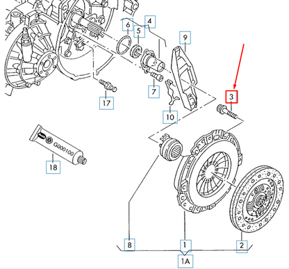 new vw beetle a5 clutch pressure plate 12-point head bolt n10101001 original