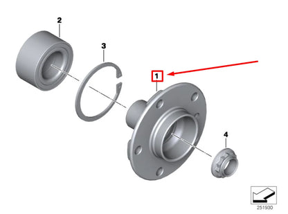 NEW BMW 3 E90 REAR WHEEL HUB 2283020 33412283020 ORIGINAL