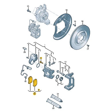 NEW AUDI A6 C8 REAR BRAKE PADS SET 4N0698451J