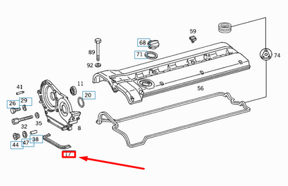 NEW MERCEDES-BENZ E W210 COVER TO TIMING CASE GASKET A1040150220 ORIGINAL