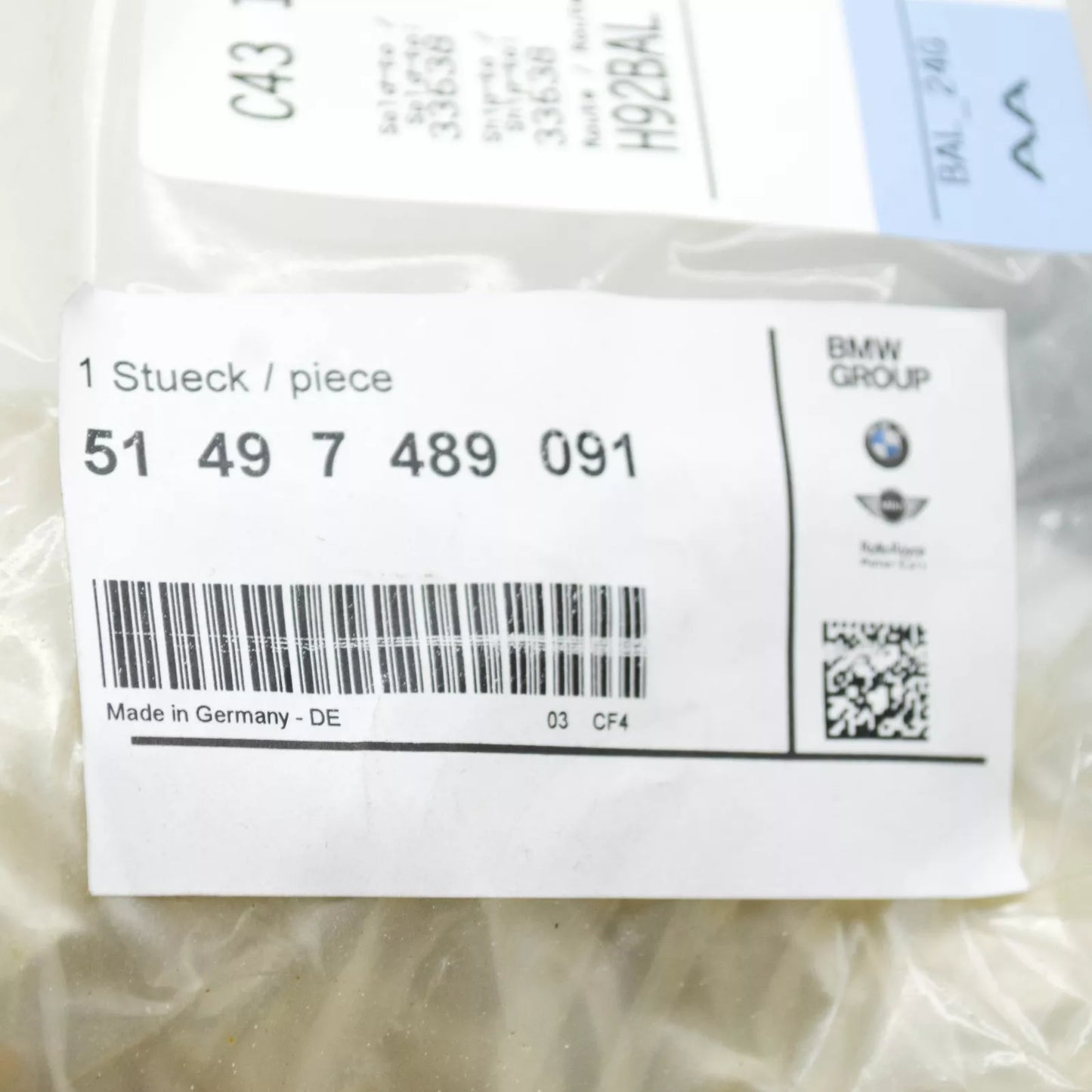 NEW BMW 7 G11 G12 REAR TRUNK LEFT WATER GUTTER COVER 51497489091 ORIGINAL