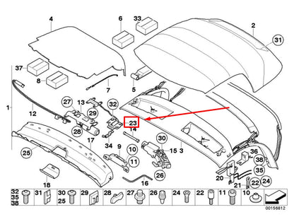 NEW BMW Z4 ROADSTER E85 CONVERTIBLE SOFT TOP LOCK 54347043870 7043870 ORIGINAL