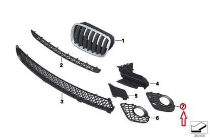 NEW BMW X5 E70 FRONT BUMPER RIGHT CLOSED FOG LIGHT M GRILLE 51118048022 ORIGINAL
