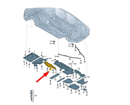 NEW AUDI A8 4N D5 LEFT SIDE UNDERBODY COVER TRIM 4N0825209D ORIGINAL