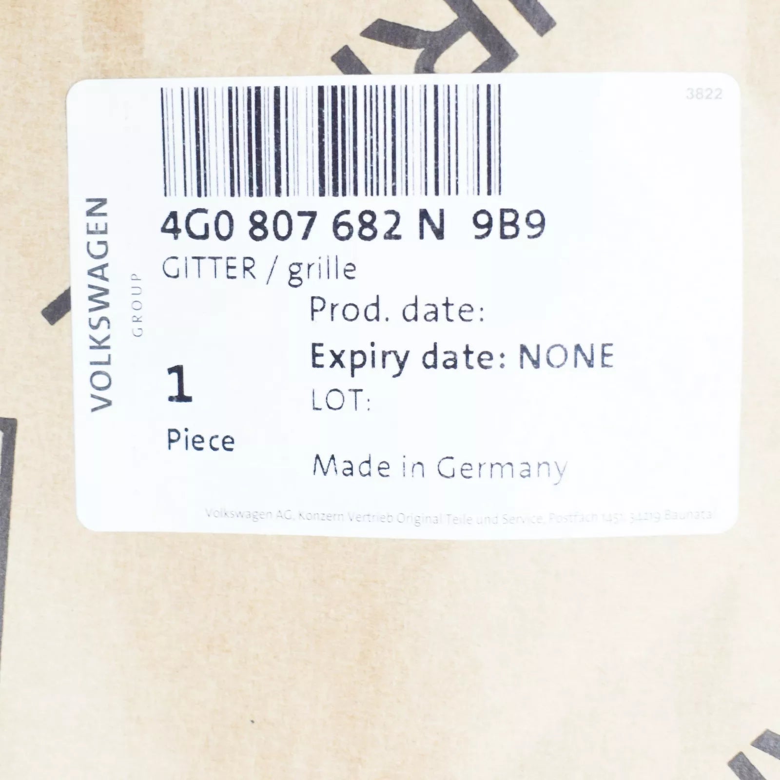 NEW AUDI A6 C7 FRONT BUMPER RIGHT GRILLE 4G0807682N9B9 2012