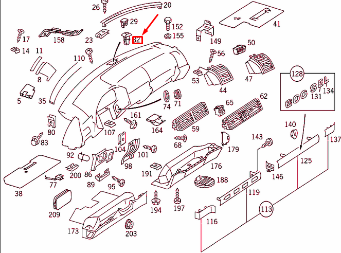 NEW MERCEDES-BENZ S W140 SUN SENSOR A2108300272 ORIGINAL