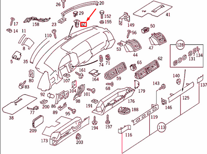 NEW MERCEDES-BENZ S W140 SUN SENSOR A2108300272 ORIGINAL