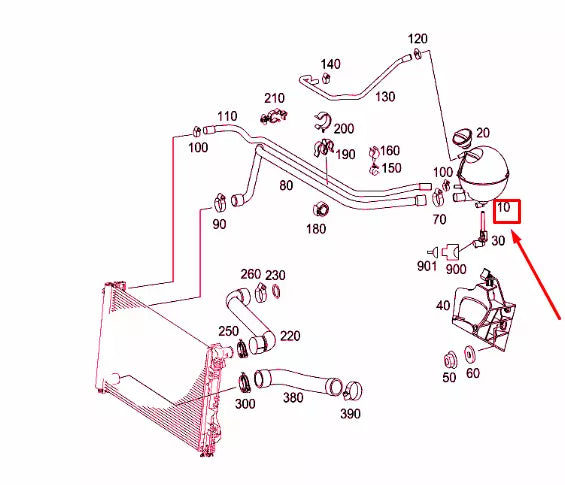 NEW MERCEDES-BENZ VITO W639 COOLANT EXPANSION TANK A6395010503 ORIGINAL