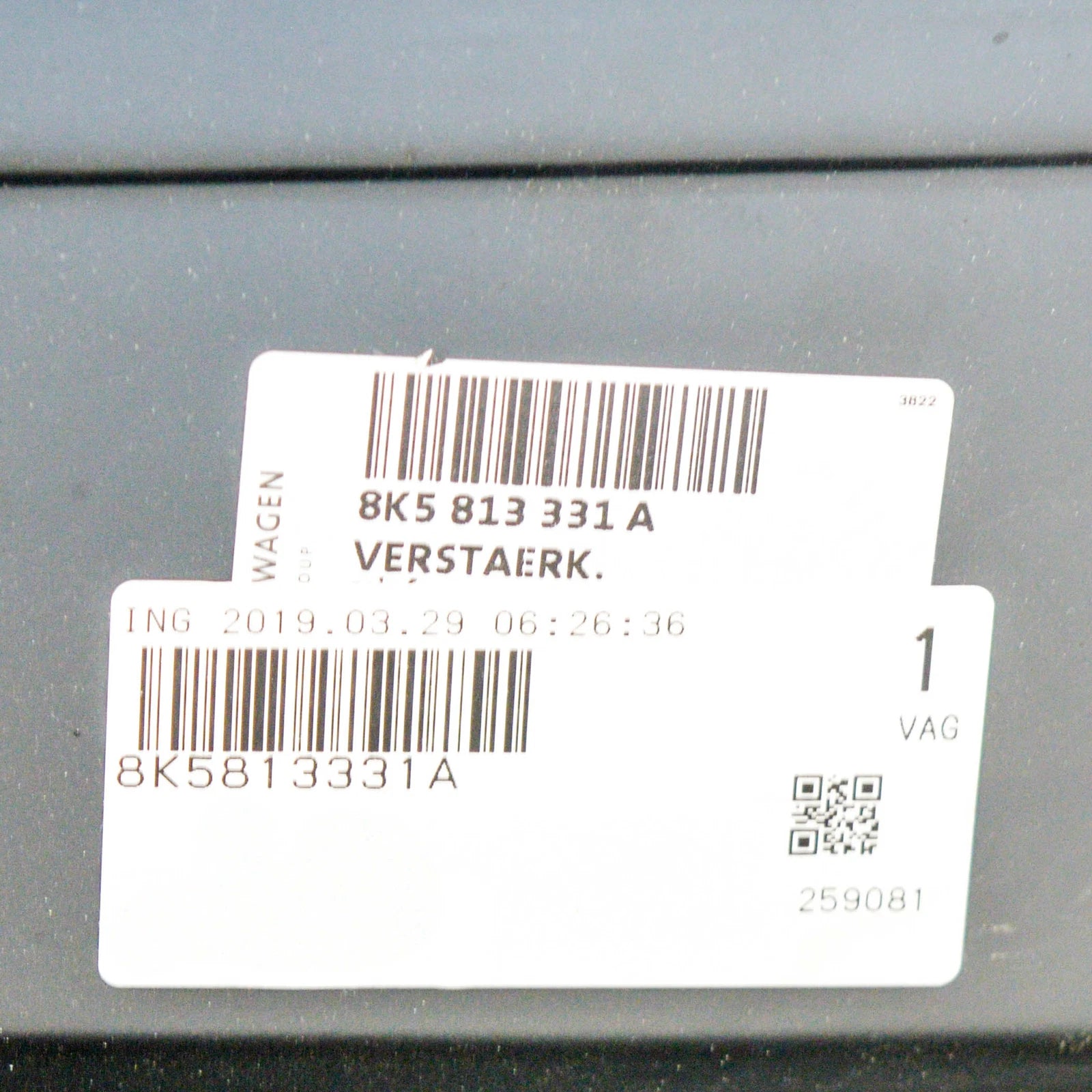 NEW AUDI A4 B8 REAR CROSS PANEL INNER REINFORCEMENT 8K5813331A ORIGINAL