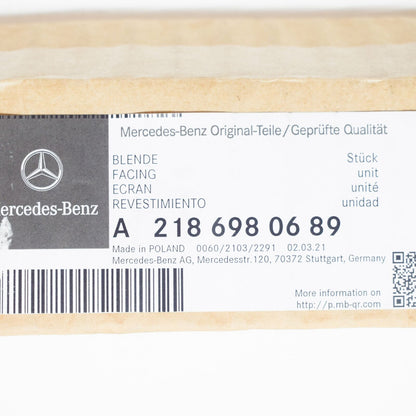 NEW MERCEDES-BENZ CLS C218 REAR BUMPER FOG LAMP MOLDING A2186980689 ORIGINAL