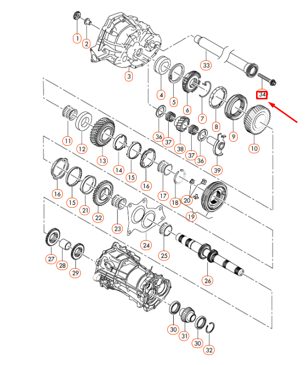 NEW AUDI A4 B8 GEARBOX OUTPUT SHAFT HEXAGON HEAD BOLT WHT001955 ORIGINAL