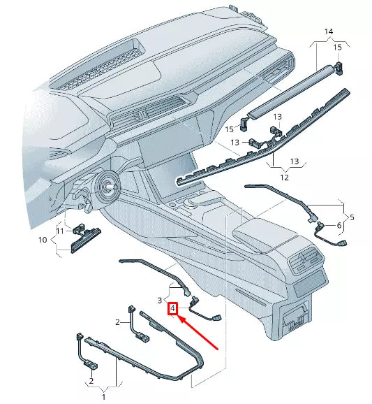 NEW AUDI E-TRON GEN CENTRE CONSOLE LED MODULE 4KE947356B