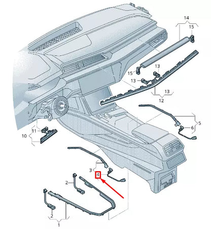 NEW AUDI E-TRON GEN CENTRE CONSOLE LED MODULE 4KE947356B