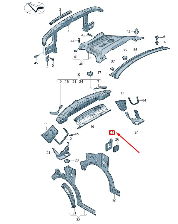 NEW VW TRANSPORTER VI T6 FRONT RIGHT CONNECTING PLATE 7H0805210