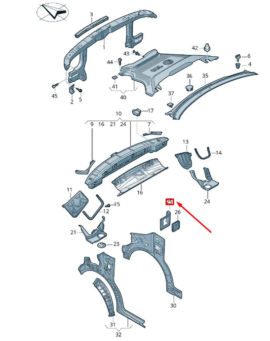 NEW VW TRANSPORTER VI T6 FRONT RIGHT CONNECTING PLATE 7H0805210