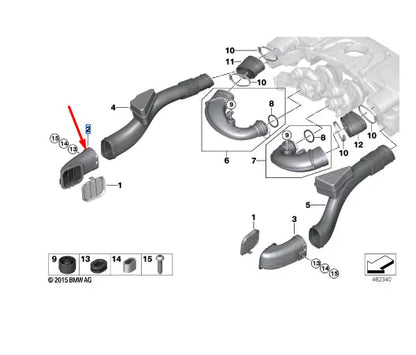 NEW BMW 5 G30 ENGINE AIR INTAKE HOSE DUCT 13718613147 ORIGINAL