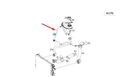NEW MERCEDES-BENZ S CABRIO A217 ENGINE COOLANT OVERFLOW PIPE A2225015125