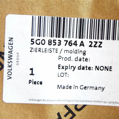 NEW VW GOLF MK7 FRONT BUMPER RIGHT VENT GRILLE TRIM 5G0853764A2ZZ