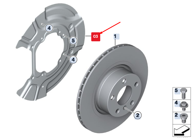 new bmw x3 f25 rear brake disc protection plate 34206787533 6787533 original