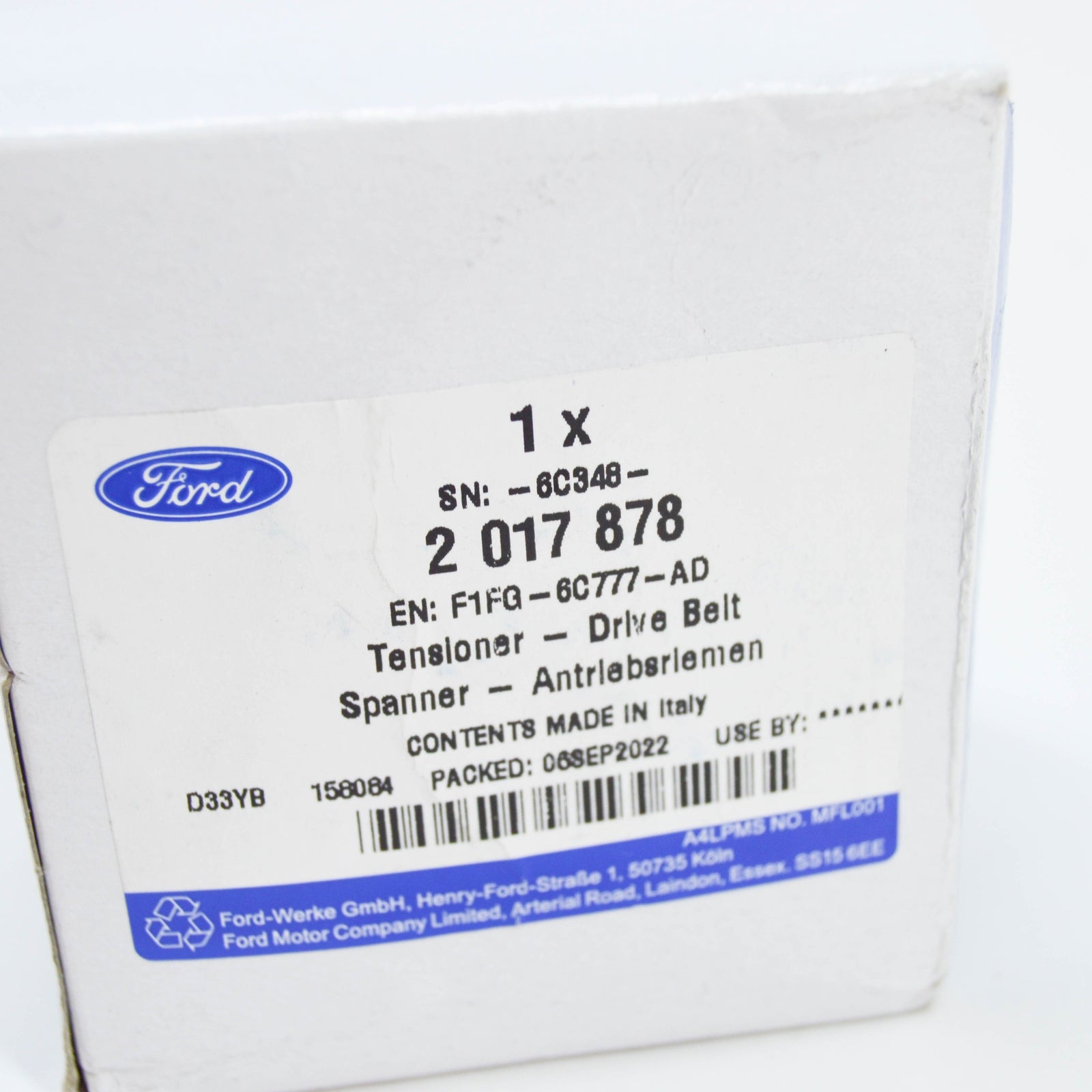 new ford ecosport mk2 bk drive belt teniosoner pulley 2017878 original