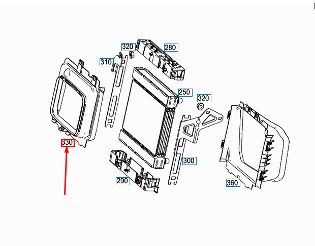 NEW MERCEDES-BENZ S COUPE C217 FRONT AIRR DUCT A2175050430 ORIGINAL