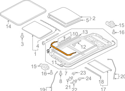 NEW AUDI Q3 8U FRONT SUNROOF AIR DEFLECTOR 8K9877651B