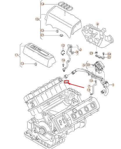 NEW AUDI A6 C6 CYLINDER HEAD CAP CLOSURE 036131510 ORIGINAL