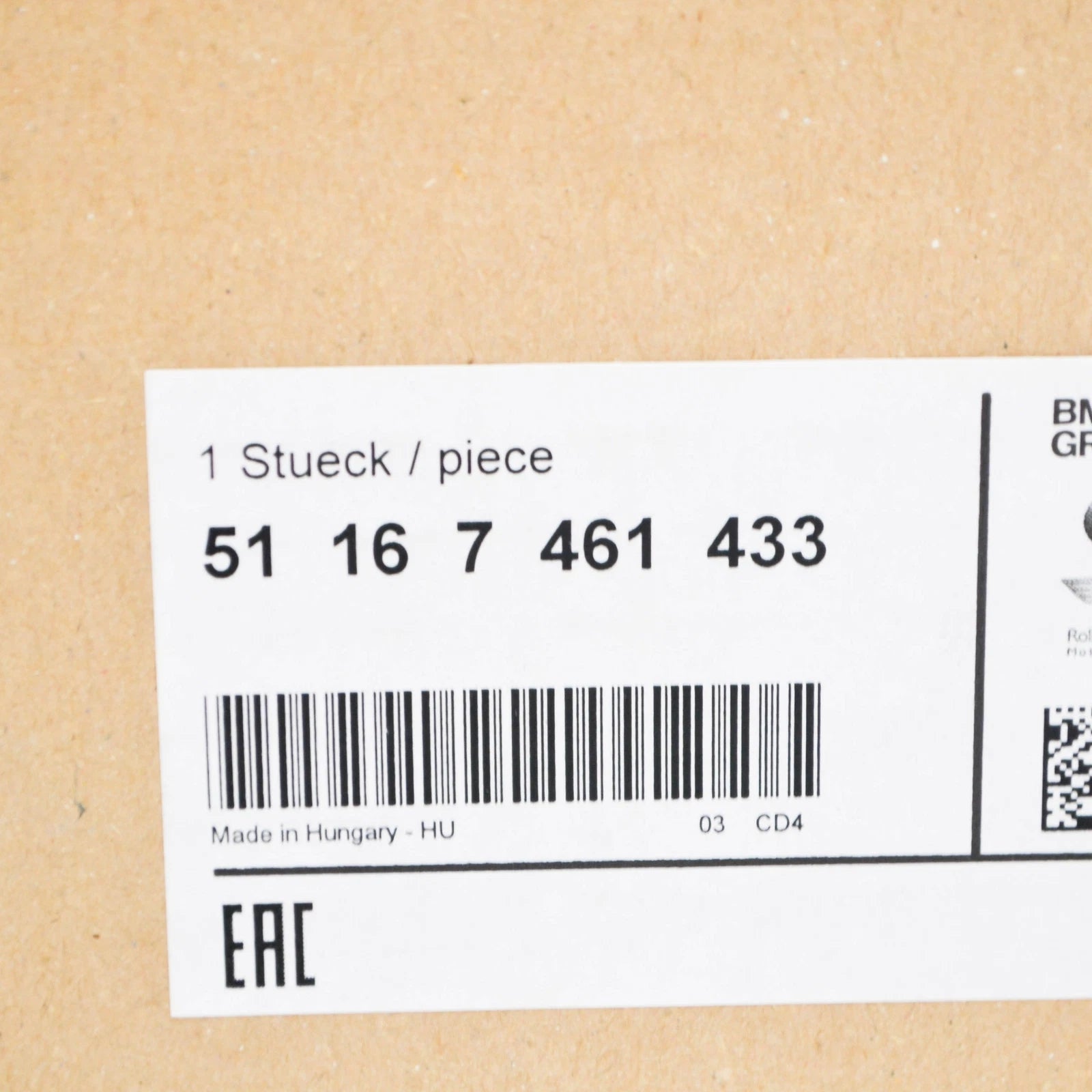 NEW BMW X2 F39 FRONT LEFT DOOR MIRROR COVER CAP 7461433 51167461433 ORIGINAL