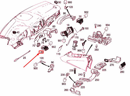 NEW MERCEDES-BENZ GLE W166 LEFT AIR NOZZLE A16683021542A17 ORIGINAL