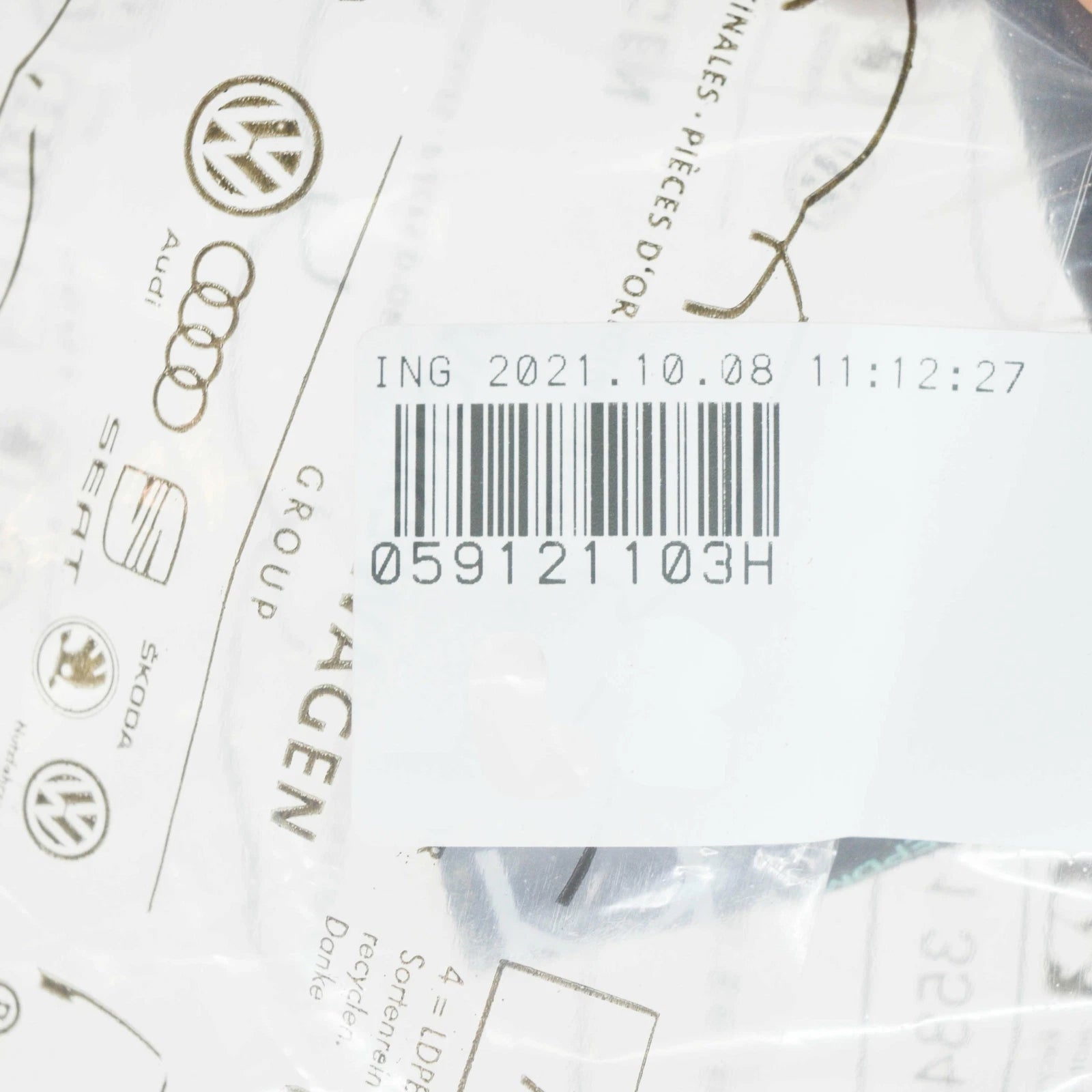 NEW AUDI A6 C7 COOLANT HOSE 059121103H ORIGINAL