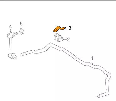 NEW MERCEDES-BENZ C W203 FRONT STABILIZER BAR BRACKET A2033232840 ORIGINAL