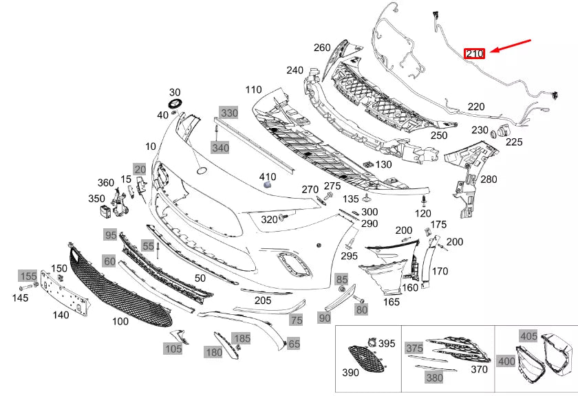 NEW MB A W177 FRONT PEDESTRIAN PROTECTION PRESSURE SENSOR A1779051006 ORIGINAL